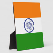 Plaque Photo Drapeau indien (Côté)