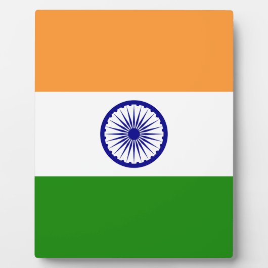 Plaque Photo Drapeau Indien - Image de haute qualité (Devant)