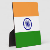 Plaque Photo Drapeau Indien - Image de haute qualité (Côté)