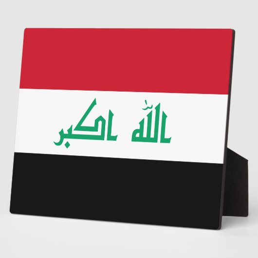 Plaque Photo Drapeau irakien (Côté)