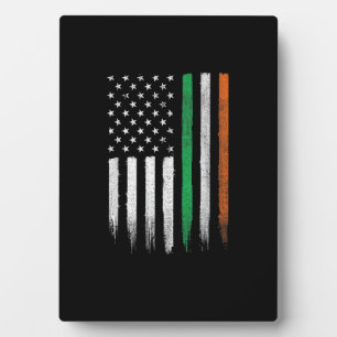 Plaque Photo Drapeau irlandais patriotique irlandais américain 