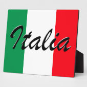 Plaque Photo Drapeau Italia - Haute Qualité (Côté)