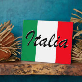 Plaque Photo Drapeau Italia - Haute Qualité (Côté)