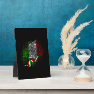 Plaque Photo Drapeau italien