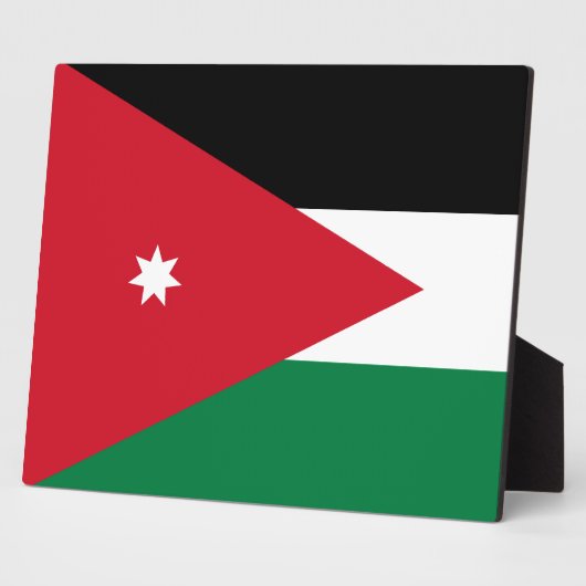 Plaque Photo Drapeau jordanien (Côté)
