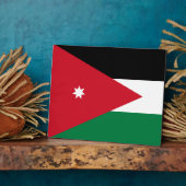 Plaque Photo Drapeau jordanien (Côté)