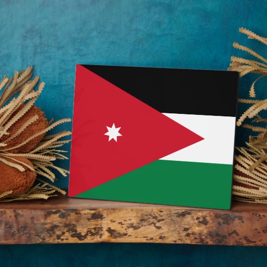 Plaque Photo Drapeau jordanien (Côté)