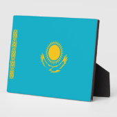 Plaque Photo Drapeau kazakh (Côté)