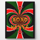Plaque Photo Drapeau Kenya d'inspiration africaine - Art Abstra (Devant)