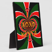 Plaque Photo Drapeau Kenya d'inspiration africaine - Art Abstra (Côté)