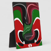 Plaque Photo Drapeau Kényan en effervescence : un art moderne d (Côté)