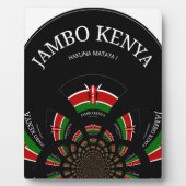 Plaque Photo Drapeau kényan inspiré Jambo Welcome Design Art (Devant)