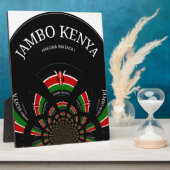Plaque Photo Drapeau kényan inspiré Jambo Welcome Design Art (Côté)