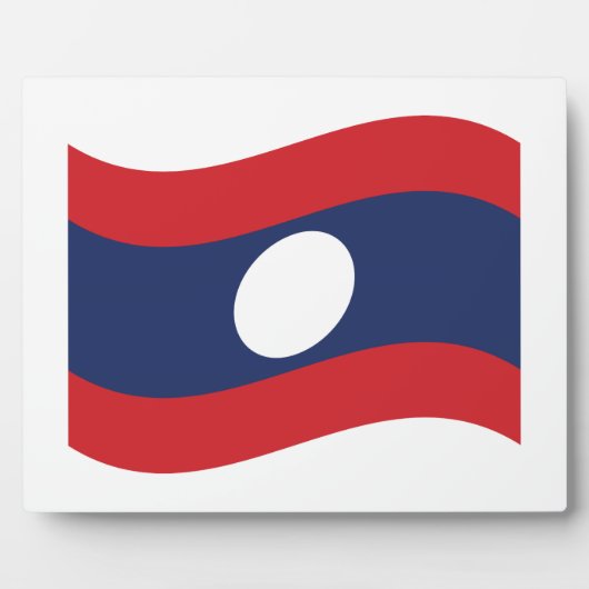 Plaque Photo Drapeau Laos (Devant)