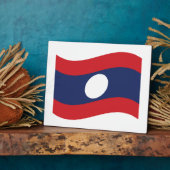 Plaque Photo Drapeau Laos (Côté)