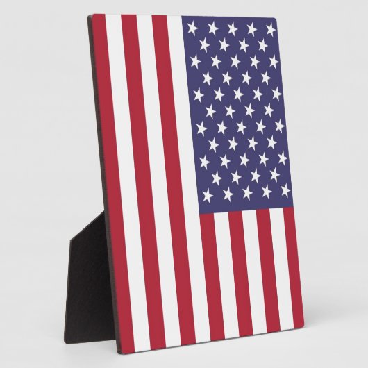 Plaque Photo Drapeau national des Etats-Unis - Authentic Scale  (Côté)