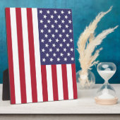 Plaque Photo Drapeau national des Etats-Unis - Authentic Scale (Côté)