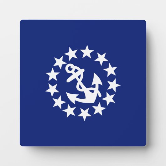 Plaque Photo Drapeau Nautique Américain Décor bleu marine (Devant)