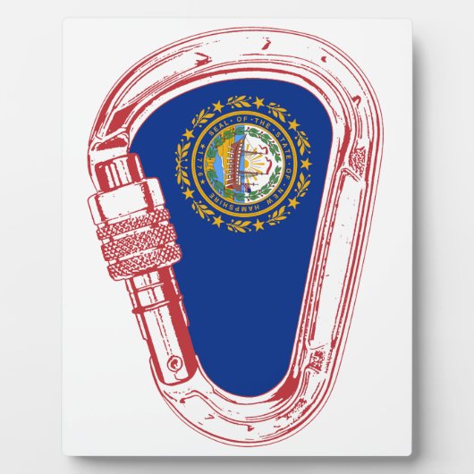 Plaque Photo Drapeau New Hampshire Escalade carabiner (Devant)