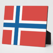 Plaque Photo Drapeau norvégien (Côté)