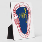 Plaque Photo Drapeau Oregon Escalade carabiner (Côté)