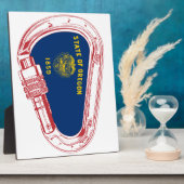 Plaque Photo Drapeau Oregon Escalade carabiner (Côté)