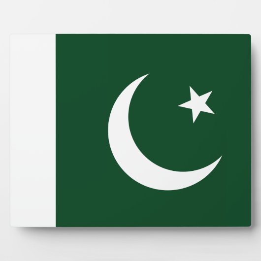 Plaque Photo Drapeau pakistanais (Devant)