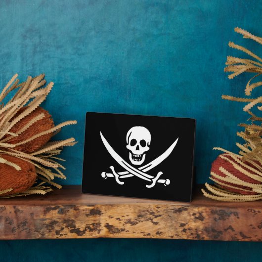 Plaque Photo Drapeau pirate (Côté)