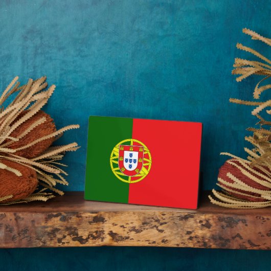 Plaque Photo Drapeau portugais (Côté)