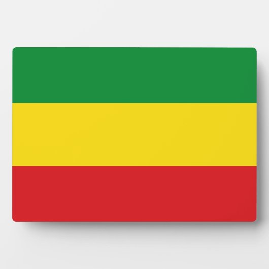 Plaque Photo Drapeau rastafarien Rasta Ethiopie (Devant)