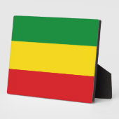Plaque Photo Drapeau rastafarien Rasta Ethiopie (Côté)