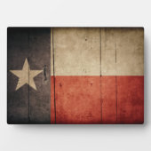 Plaque Photo Drapeau robuste de Wood Texas (Devant)