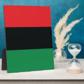 Plaque Photo Drapeau rouge, noir et vert (Côté)