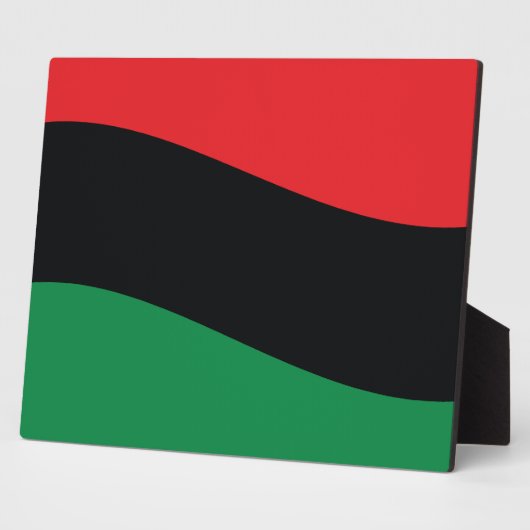 Plaque Photo Drapeau rouge, noir et vert (Côté)