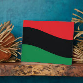 Plaque Photo Drapeau rouge, noir et vert (Côté)