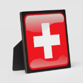 Plaque Photo Drapeau suisse (Recto)