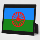 Plaque Photo Drapeau tzigane romani officiel (Côté)
