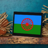Plaque Photo Drapeau tzigane romani officiel (Côté)