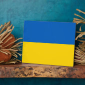 Plaque Photo Drapeau ukrainien (Ukraine) (Côté)