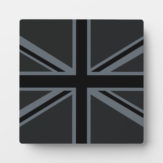 Plaque Photo Drapeau Union Jack noir (Devant)