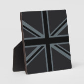 Plaque Photo Drapeau Union Jack noir (Recto)