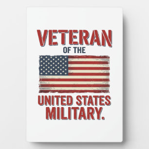 Plaque Photo Drapeau USA de vétéran vintage dessin vectoriel mi