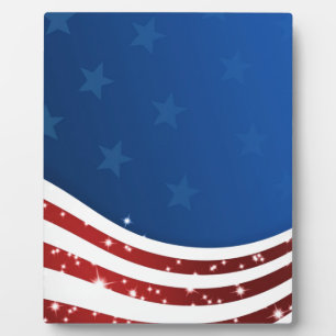 Plaque Photo Drapeau Wavy USA/SAD, étoiles, jeux de Sotchi