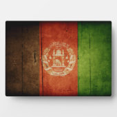 Plaque Photo Drapeau Wood Afghanistan (Devant)
