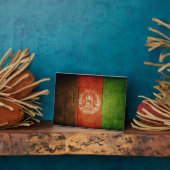 Plaque Photo Drapeau Wood Afghanistan (Côté)