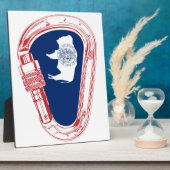 Plaque Photo Drapeau Wyoming Escalade Carabiner (Côté)