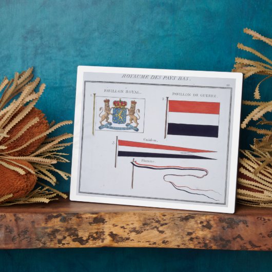 Plaque Photo Drapeaux du Royaume des Pays-Bas, d'une (Côté)