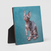 Plaque Photo Drawing Sphynx kitten (Recto)