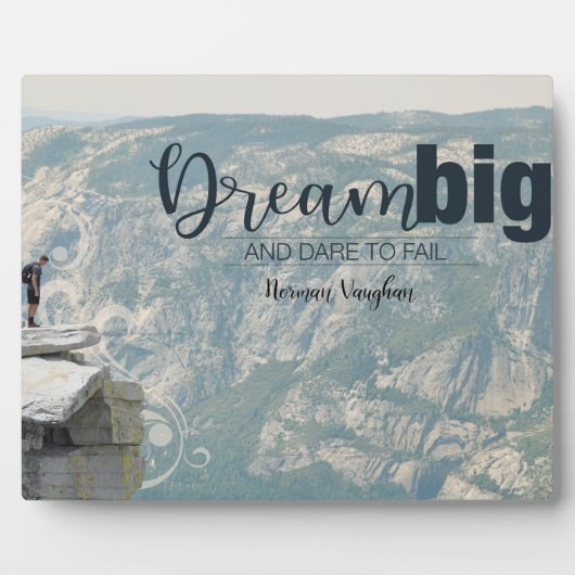 Plaque Photo Dream Big (Devant)
