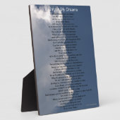 Plaque Photo Dreams Loem Poem Fluffy White Clouds EASEL (Côté)
